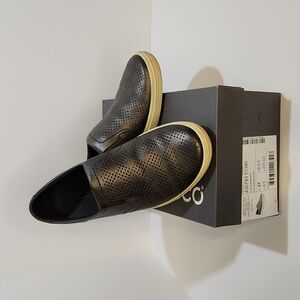 Ecco Pewter Leather slip on EU 37
